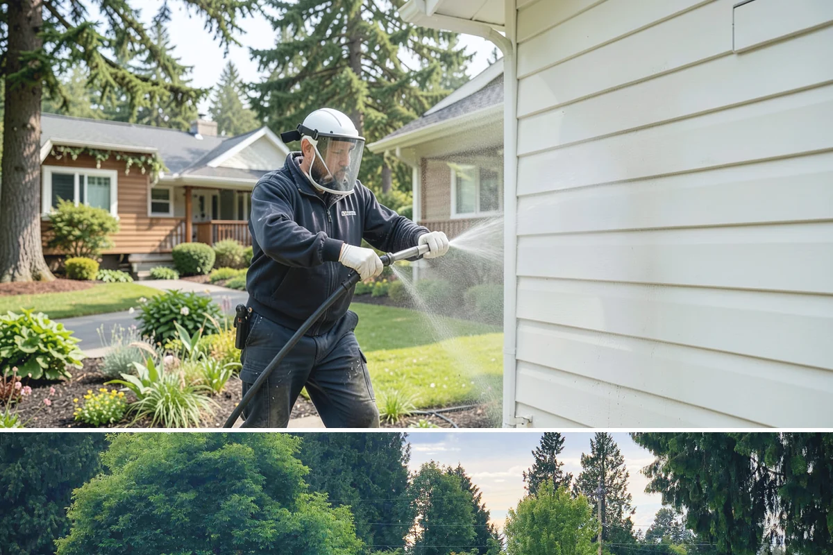 Fence Staining in Bonney Lake, Pierce County, WA - Stain fences during a stretch of dry summer weather so the finish can cure before autumn moisture arrives.