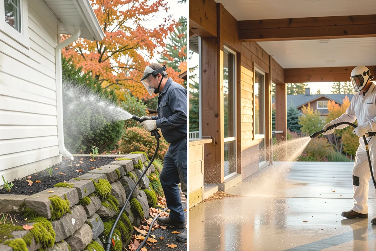 Fence Staining in Carnation, King County, WA - Clean the fence and strip any failing prior coating