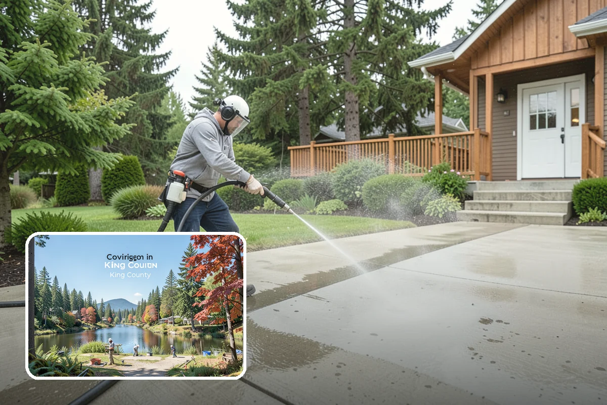 Fence Staining in Covington, King County, WA - Restores rich, even color to faded fence boards
