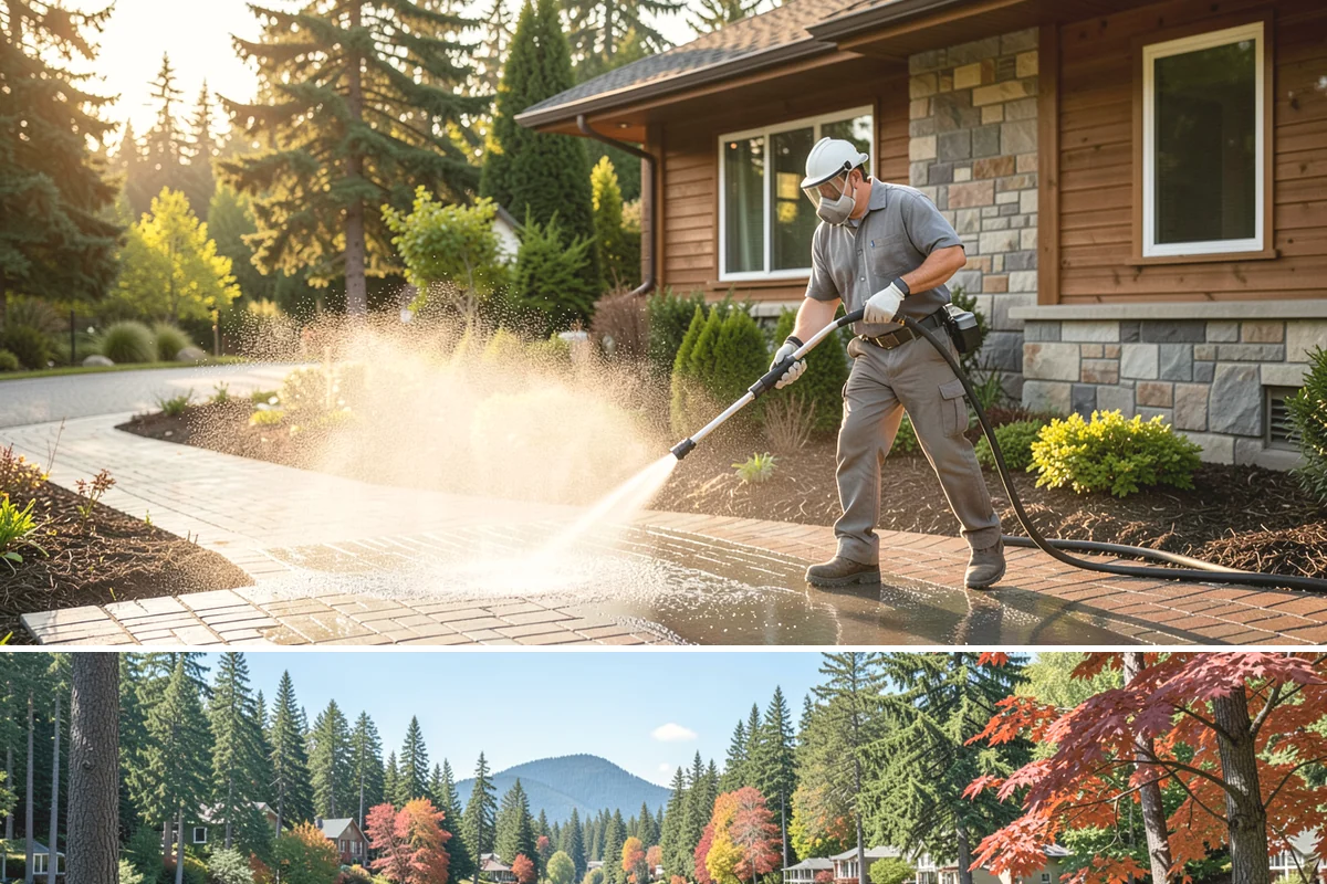 Fence Staining in Covington, King County, WA - Stain fences during a stretch of dry summer weather so the finish can cure before autumn moisture arrives.