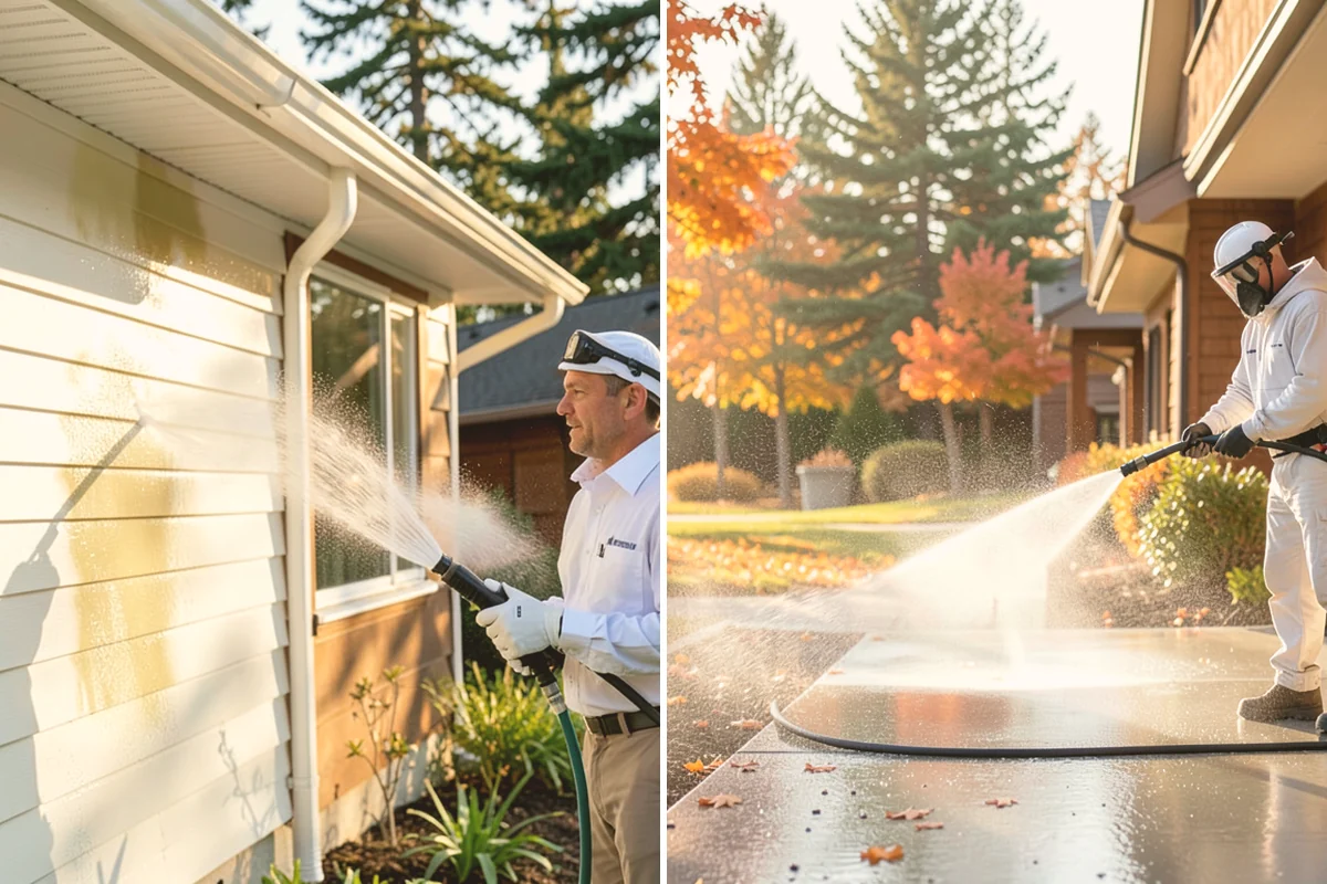 Fence Staining in Eatonville, Pierce County, WA - Clean the fence and strip any failing prior coating