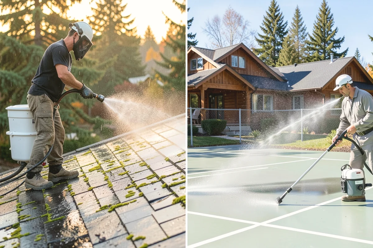Fence Staining in Edgewood, Pierce County, WA - Clean the fence and strip any failing prior coating