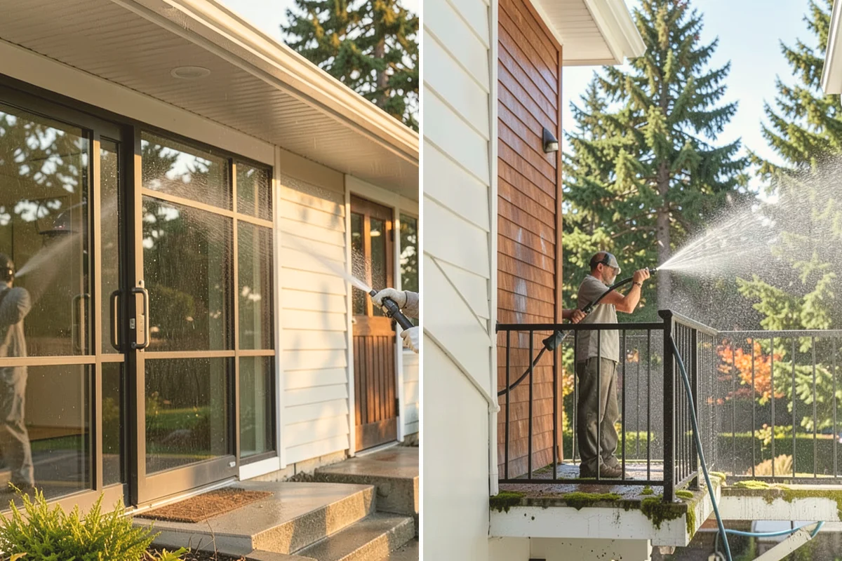 Fence Staining in Edmonds, Snohomish County, WA - Clean the fence and strip any failing prior coating