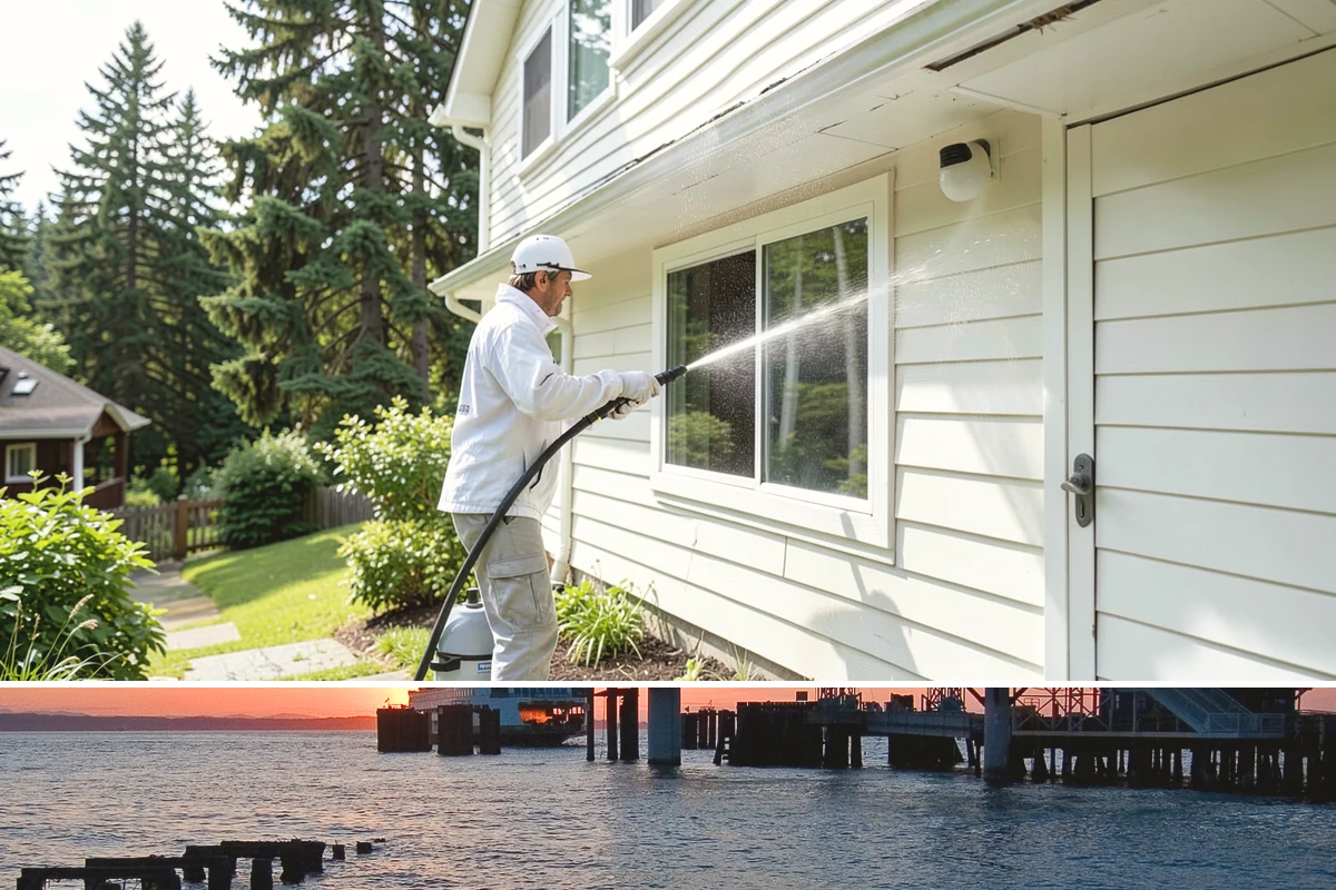 Fence Staining in Edmonds, Snohomish County, WA - Stain fences during a stretch of dry summer weather so the finish can cure before autumn moisture arrives.