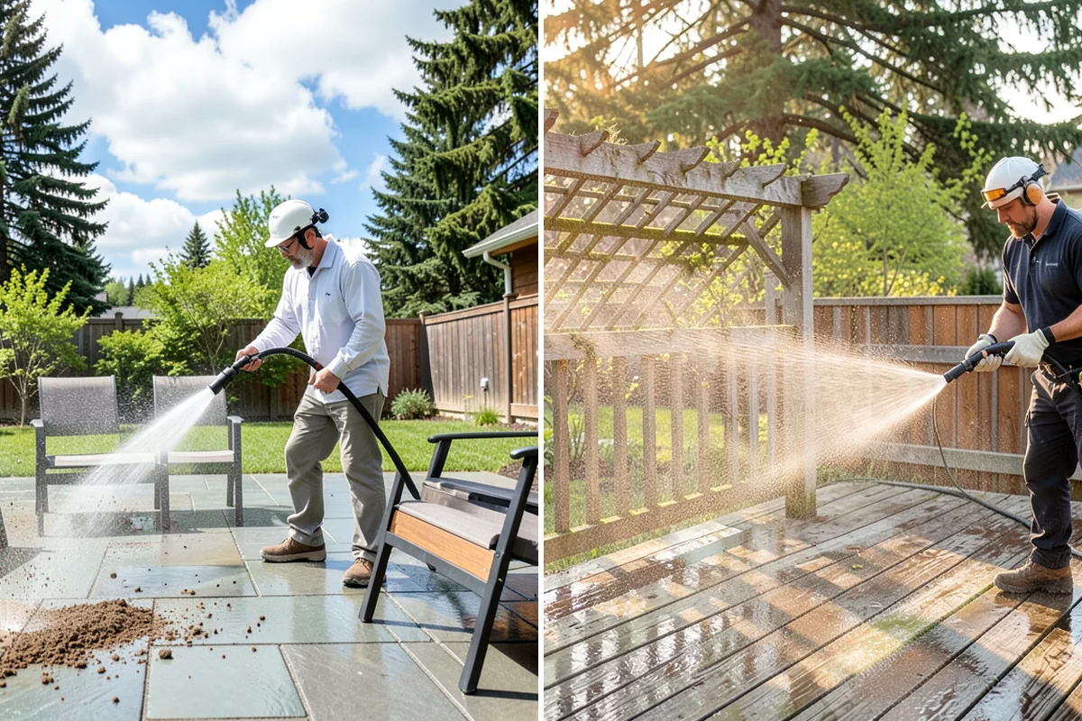 Fence Staining in Hunts Point, King County, WA - Clean the fence and strip any failing prior coating
