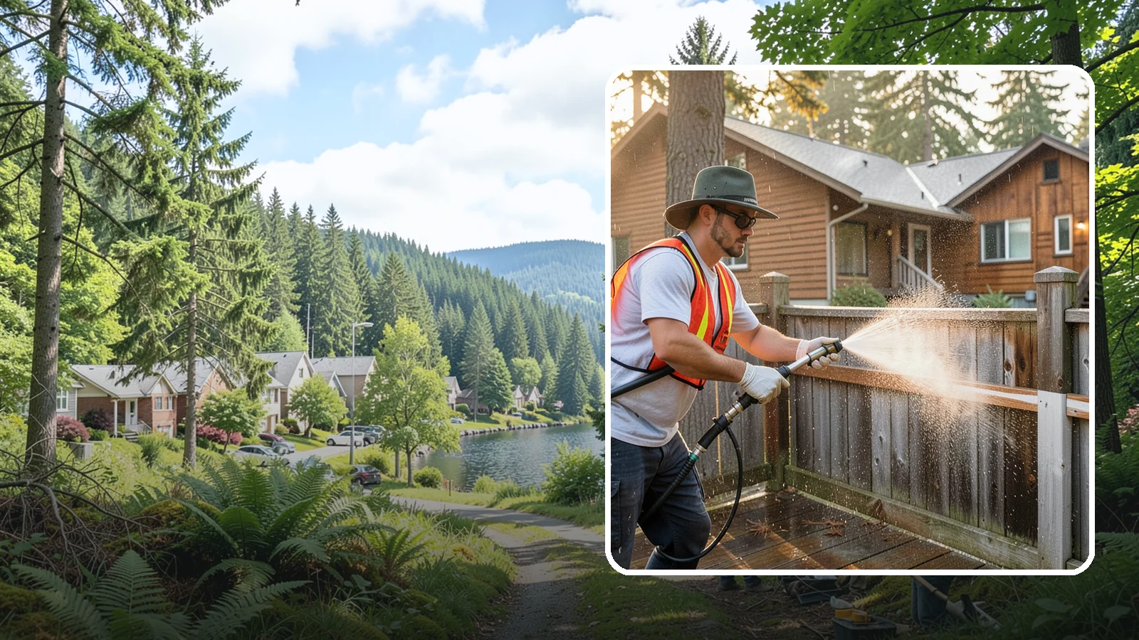 Fence Staining in Lake Forest Park, King County, WA - Pigmented fence staining that revives faded wood while adding lasting UV and moisture defense to every panel.