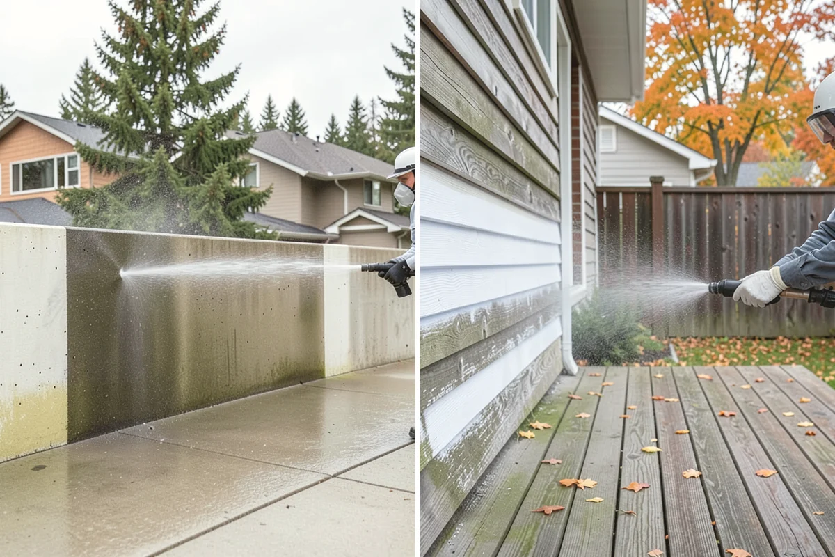 Fence Staining in Lake Stevens, Snohomish County, WA - Clean the fence and strip any failing prior coating