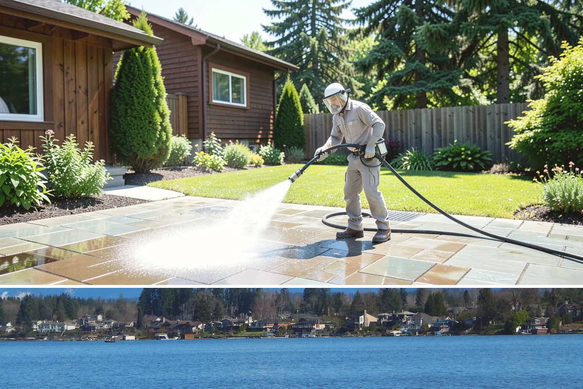 Fence Staining in Lake Stevens, Snohomish County, WA - Stain fences during a stretch of dry summer weather so the finish can cure before autumn moisture arrives.