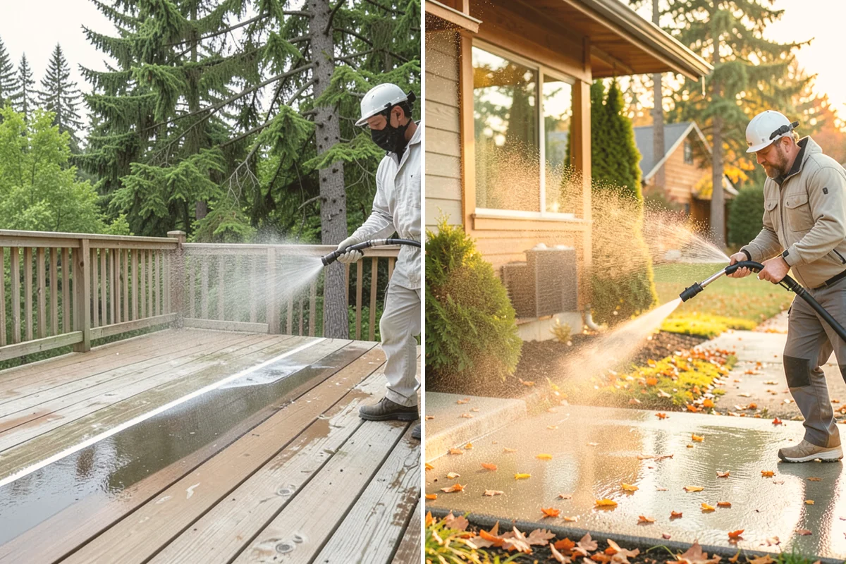 Fence Staining in Langley, Island County, WA - Clean the fence and strip any failing prior coating