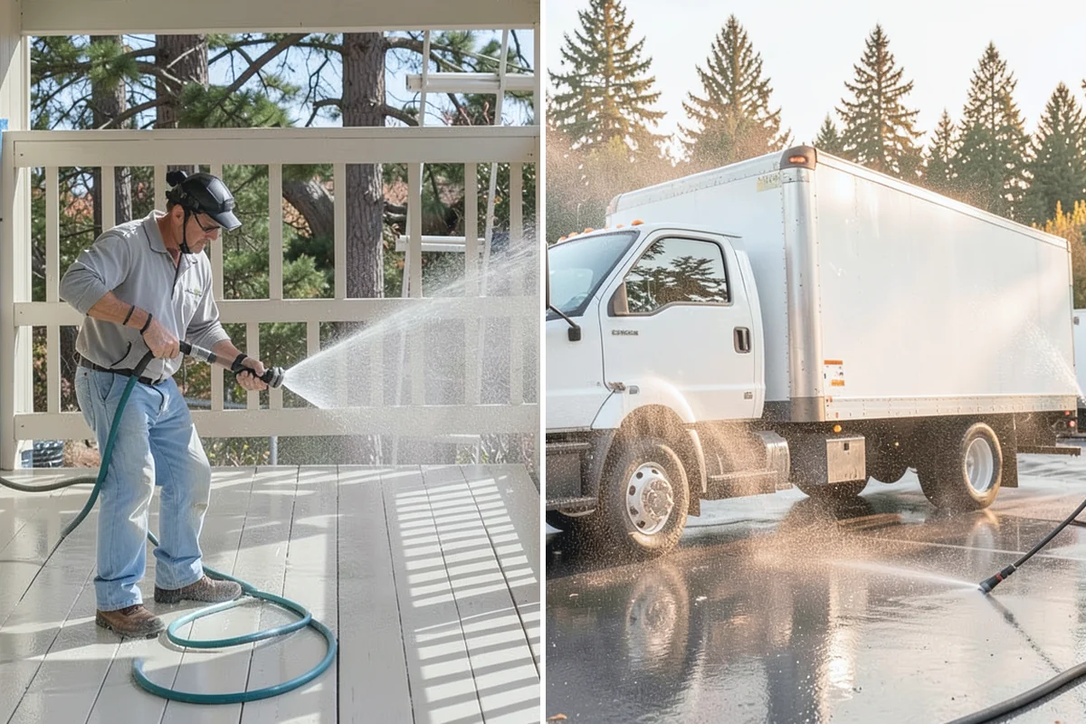 Fence Staining in Medina, King County, WA - Clean the fence and strip any failing prior coating