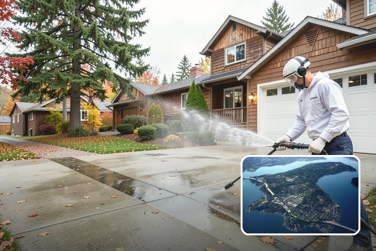Fence Staining in Mercer Island, King County, WA - Restores rich, even color to faded fence boards