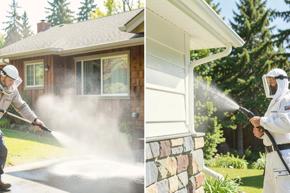 Fence Staining in Milton, King County, WA - Clean the fence and strip any failing prior coating
