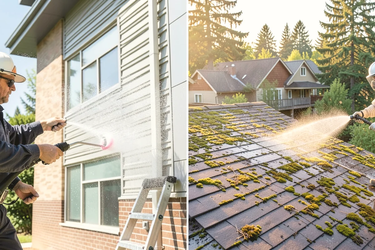 Fence Staining in Oak Harbor, Island County, WA - Clean the fence and strip any failing prior coating