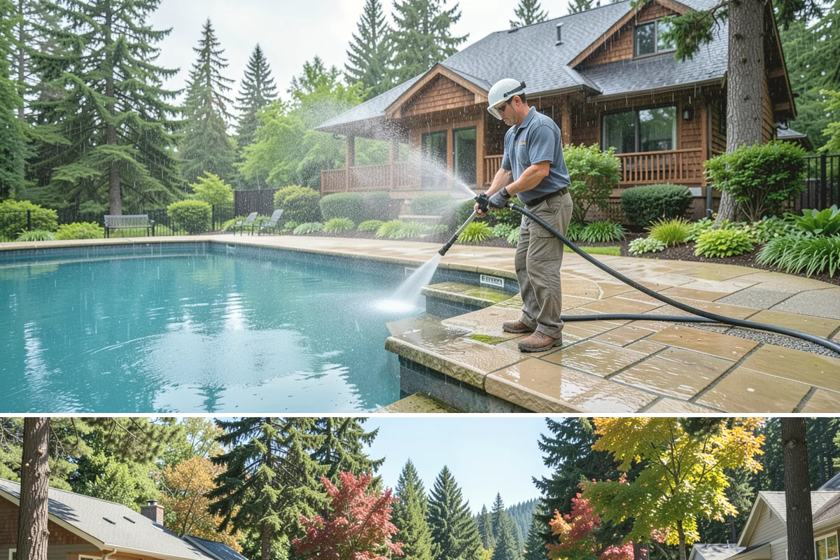 Fence Staining in Orting, Pierce County, WA - Stain fences during a stretch of dry summer weather so the finish can cure before autumn moisture arrives.