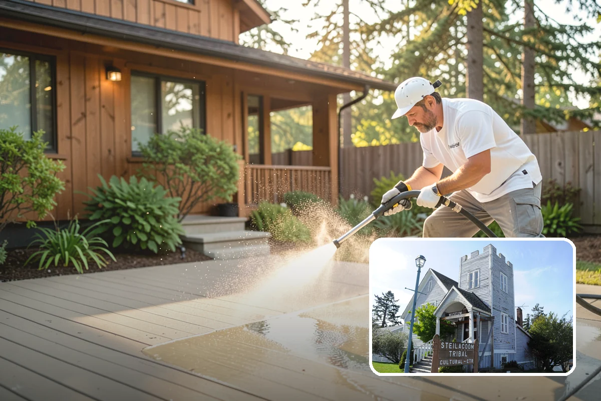 Fence Staining in Steilacoom, Pierce County, WA - Restores rich, even color to faded fence boards