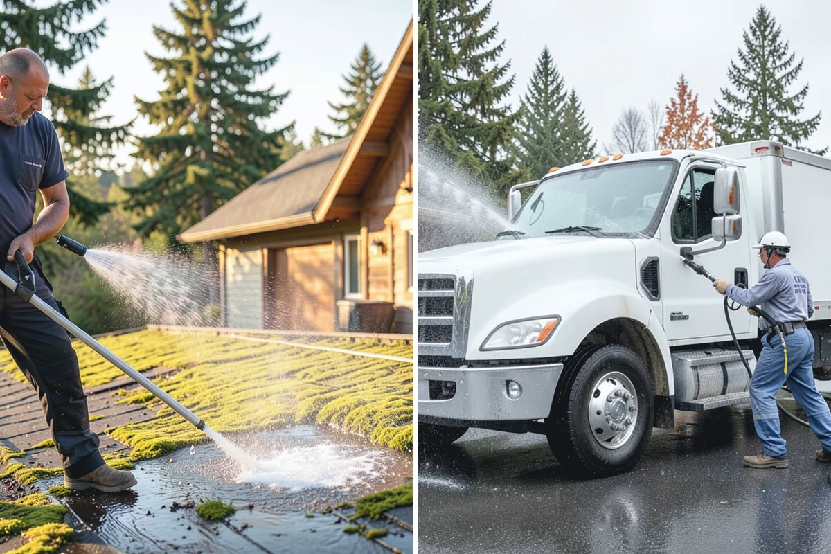 Fence Staining in Sumner, Pierce County, WA - Clean the fence and strip any failing prior coating