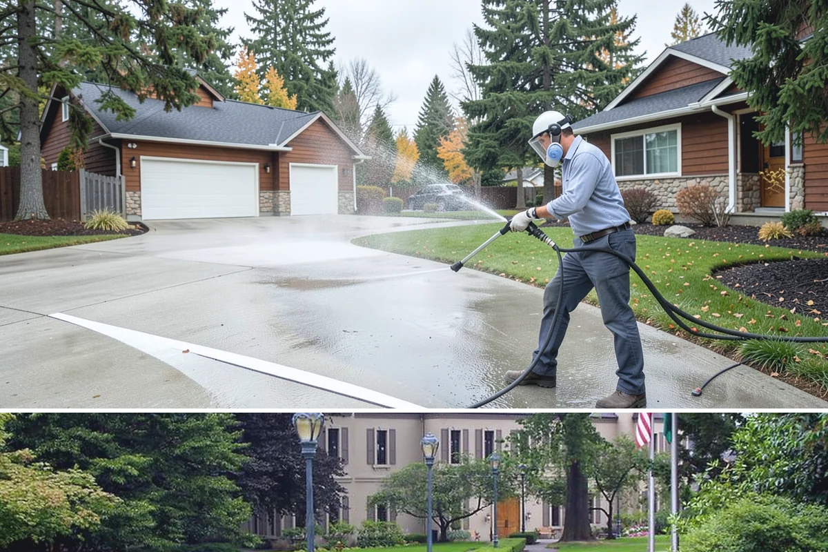 Fence Staining in Woodinville, King County, WA - Stain fences during a stretch of dry summer weather so the finish can cure before autumn moisture arrives.
