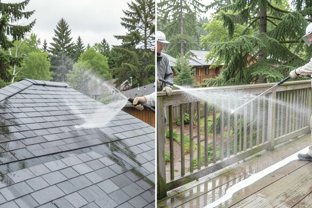 Fence Staining in Yarrow Point, King County, WA - Clean the fence and strip any failing prior coating