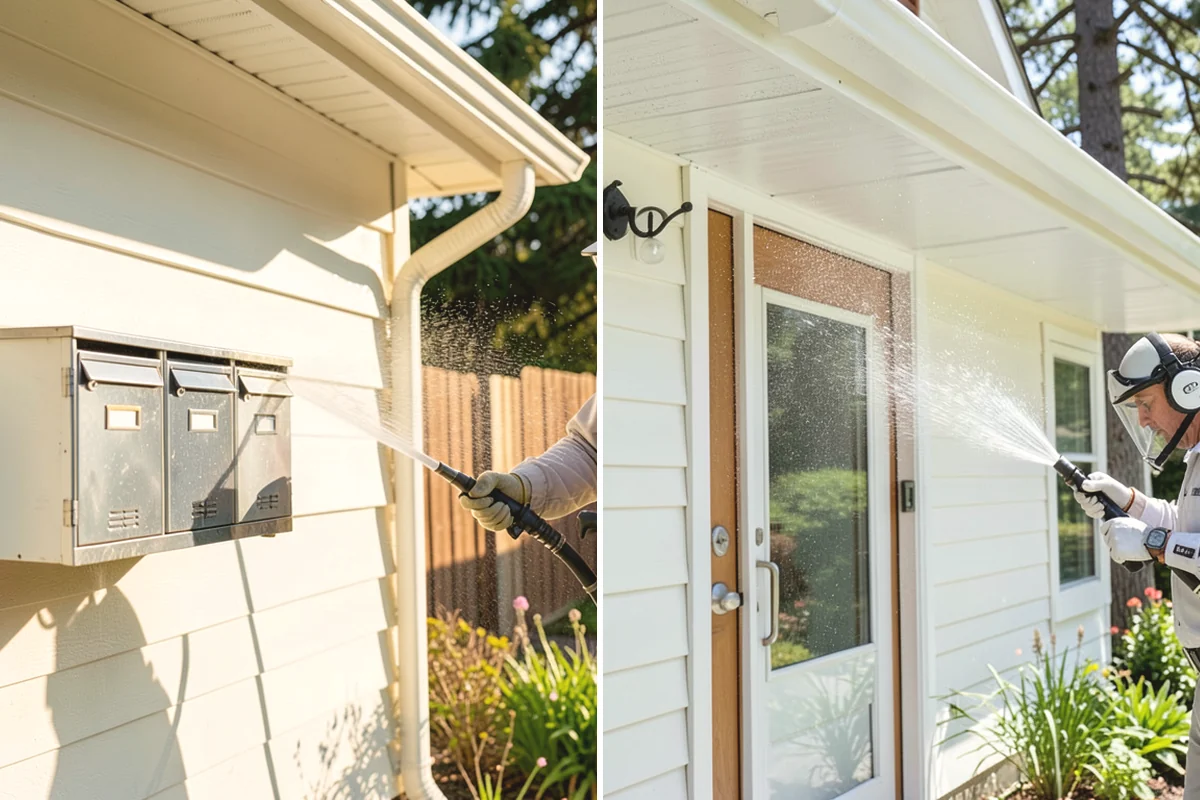 Fence Washing in Anacortes, Skagit County, WA - Walk the fence line and identify wood, vinyl, or metal sections