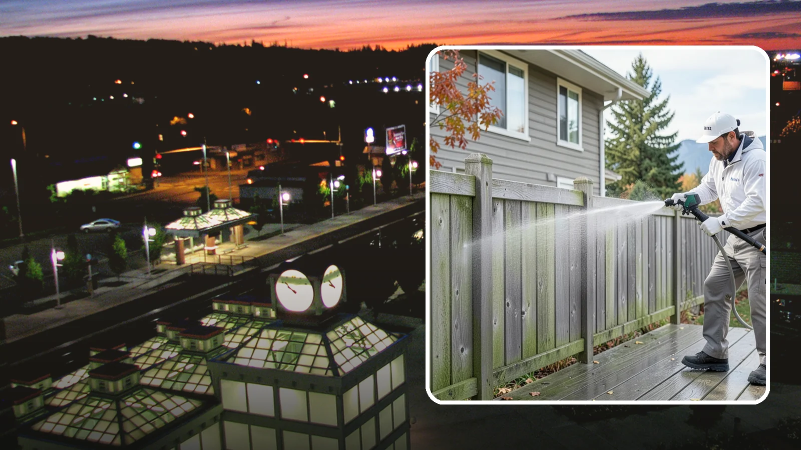 Fence Washing in Auburn, King County, WA - A full-panel fence wash that lifts the gray-green grime our constant Puget Sound drizzle bakes onto wood, vinyl, and metal alike.