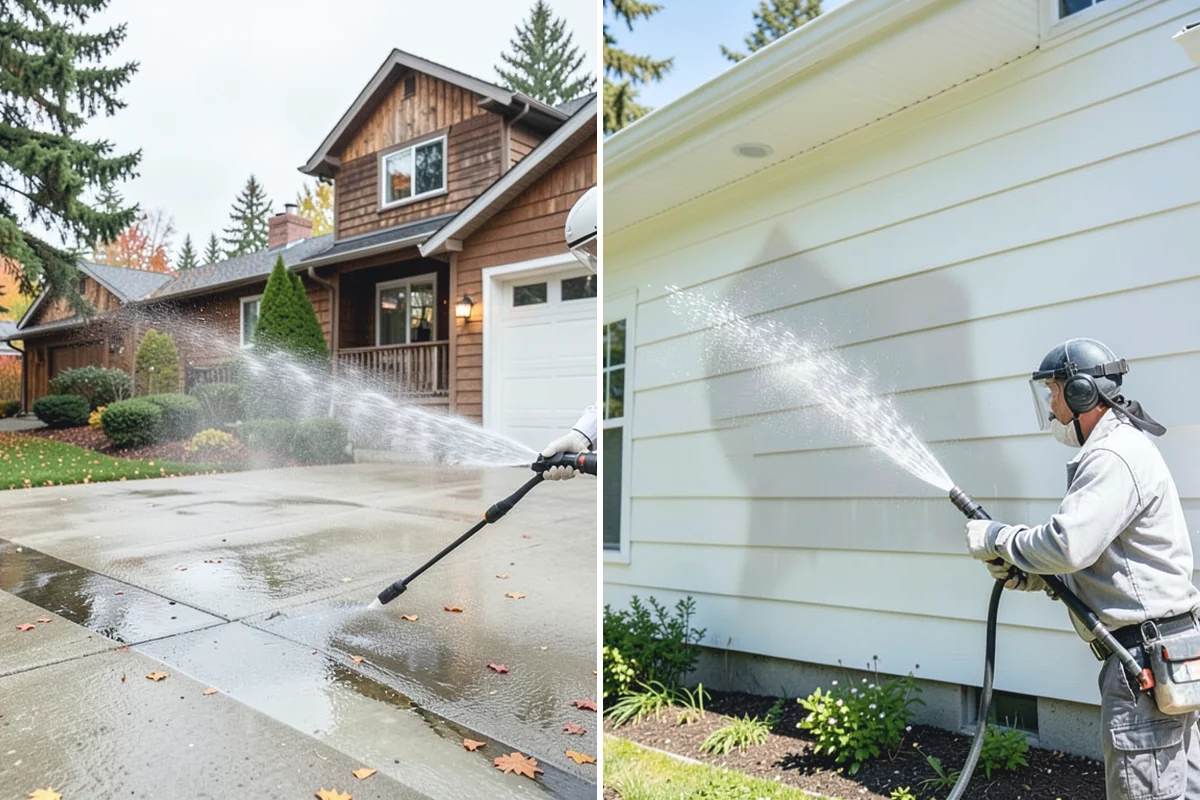 Fence Washing in Auburn, King County, WA - Walk the fence line and identify wood, vinyl, or metal sections
