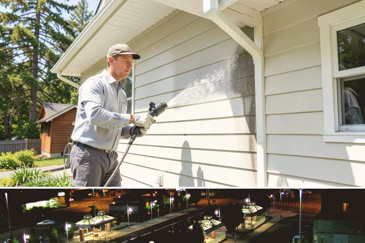 Fence Washing in Auburn, King County, WA - Late spring through early fall gives the boards time to dry between our frequent rain showers, making it the ideal window.