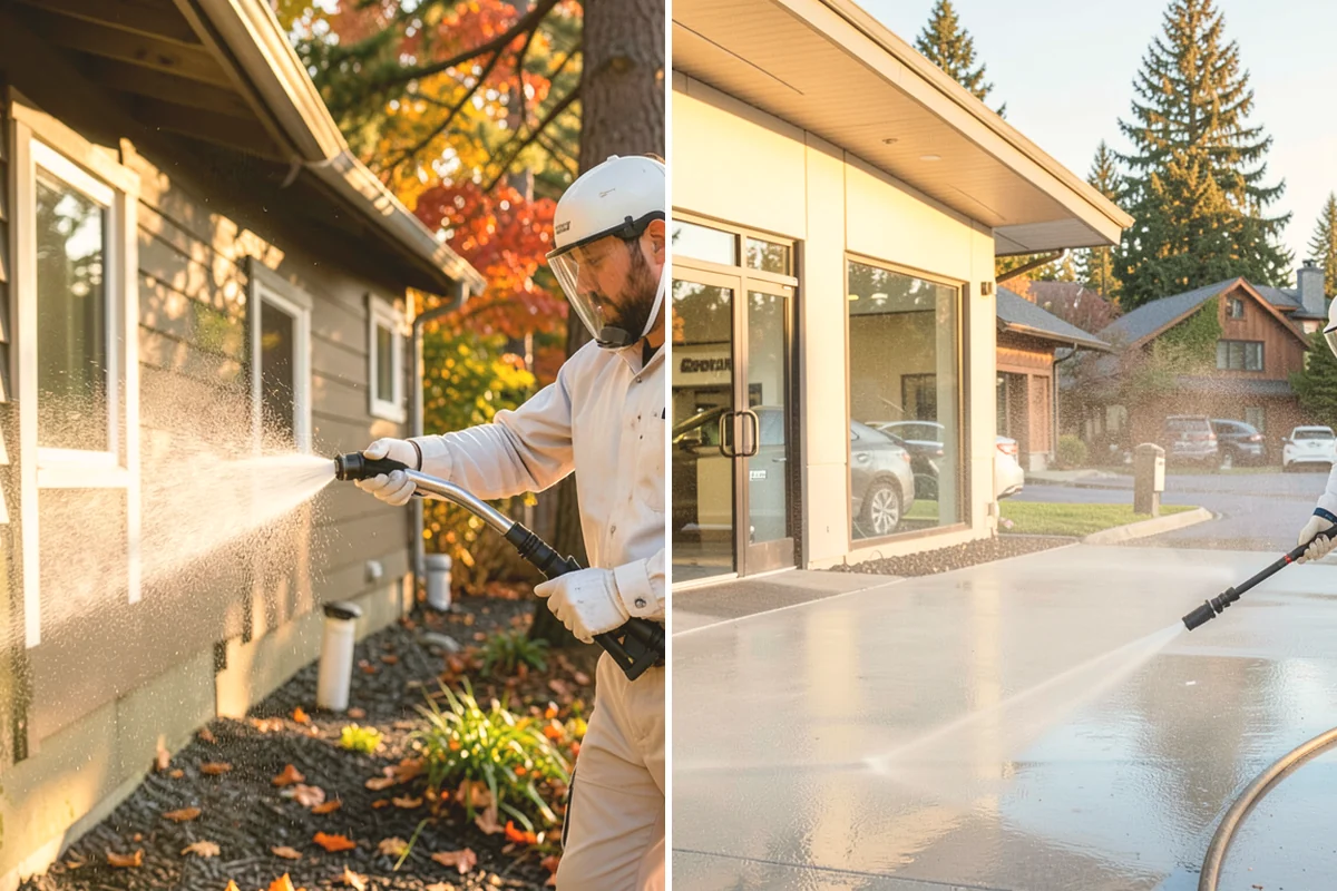 Fence Washing in Bothell, King County, WA - Walk the fence line and identify wood, vinyl, or metal sections