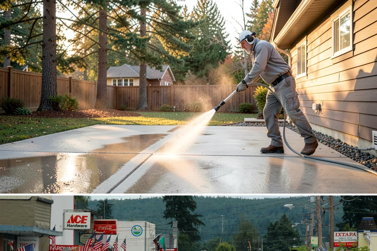 Fence Washing in Carnation, King County, WA - Late spring through early fall gives the boards time to dry between our frequent rain showers, making it the ideal window.