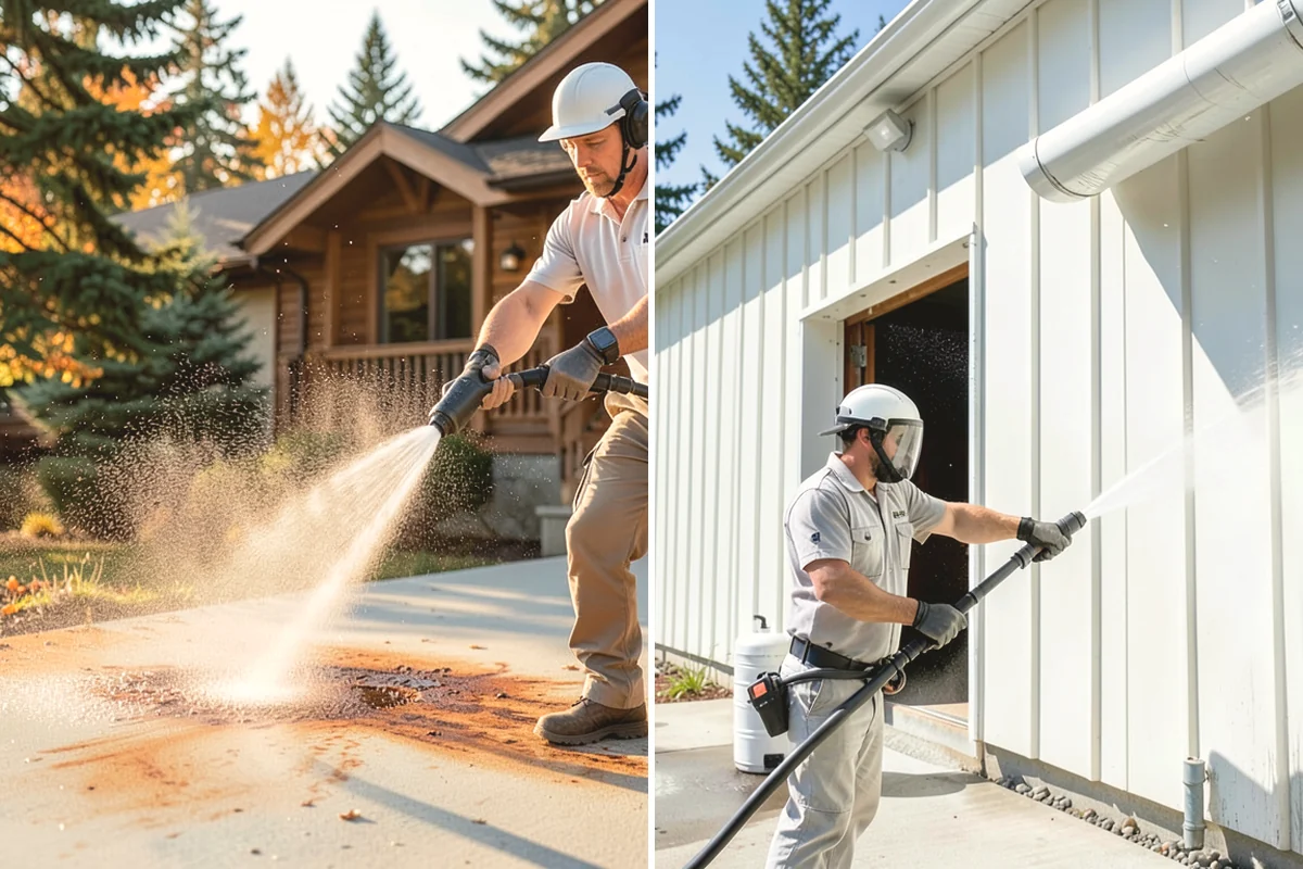 Fence Washing in Covington, King County, WA - Walk the fence line and identify wood, vinyl, or metal sections