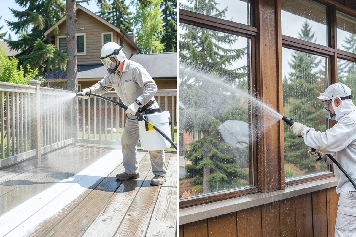 Fence Washing in Darrington, Snohomish County, WA - Walk the fence line and identify wood, vinyl, or metal sections