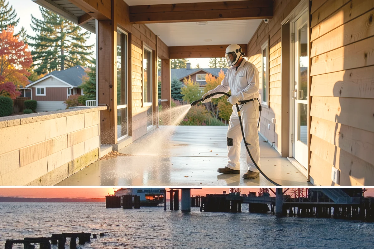 Fence Washing in Edmonds, Snohomish County, WA - Late spring through early fall gives the boards time to dry between our frequent rain showers, making it the ideal window.