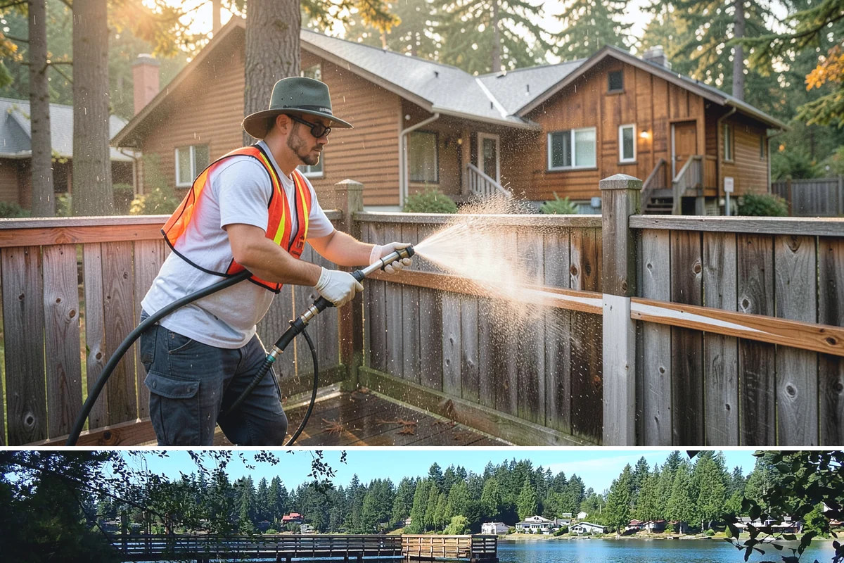 Fence Washing in Federal Way, King County, WA - Late spring through early fall gives the boards time to dry between our frequent rain showers, making it the ideal window.