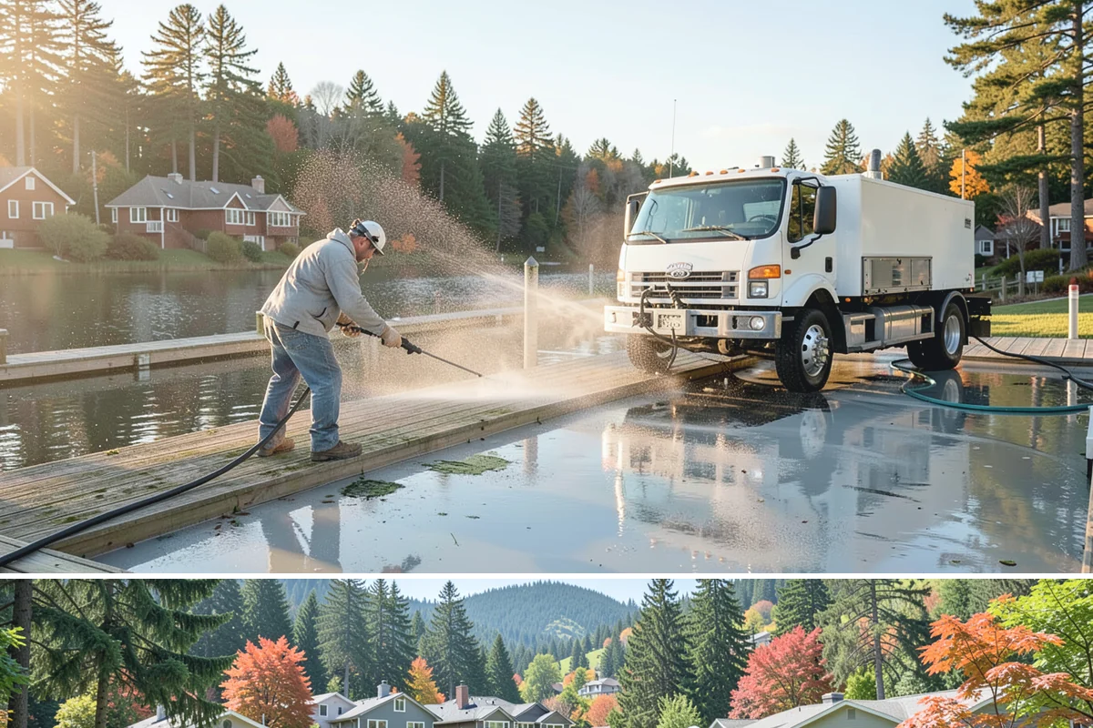 Fence Washing in Fircrest, Pierce County, WA - Late spring through early fall gives the boards time to dry between our frequent rain showers, making it the ideal window.