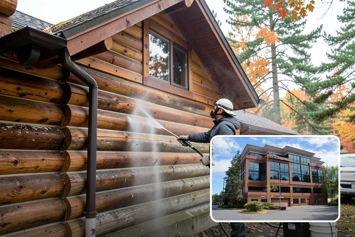 Fence Washing in Mountlake Terrace, Snohomish County, WA - Removes the algae film that thrives on shaded PNW fence lines