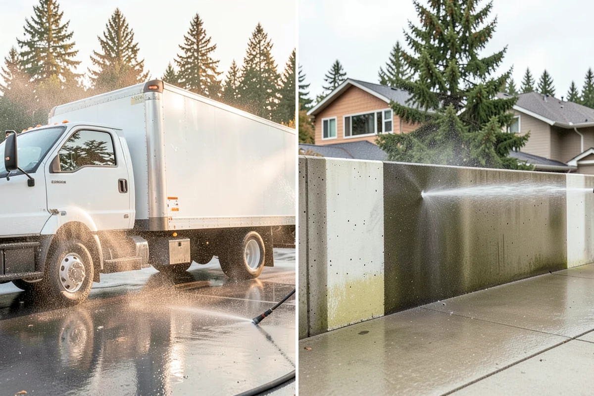 Fence Washing in Normandy Park, King County, WA - Walk the fence line and identify wood, vinyl, or metal sections