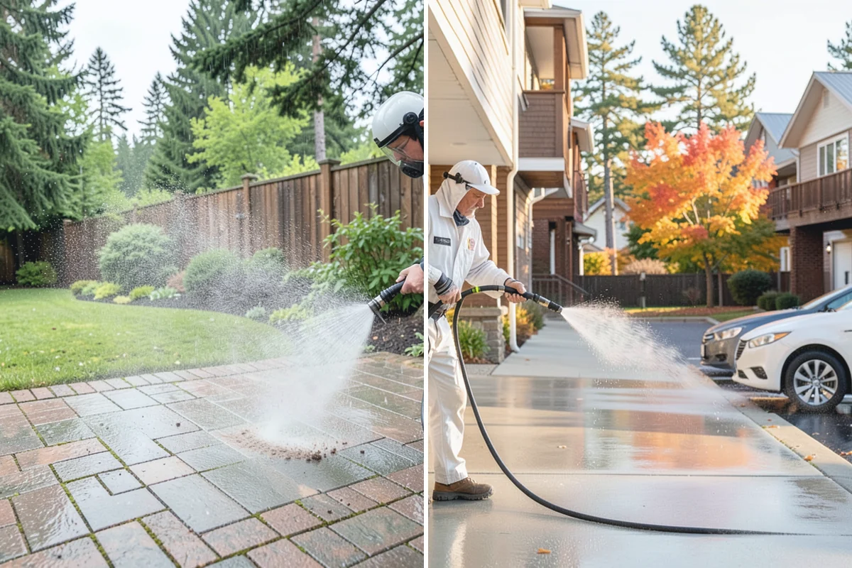 Fence Washing in Renton, King County, WA - Walk the fence line and identify wood, vinyl, or metal sections