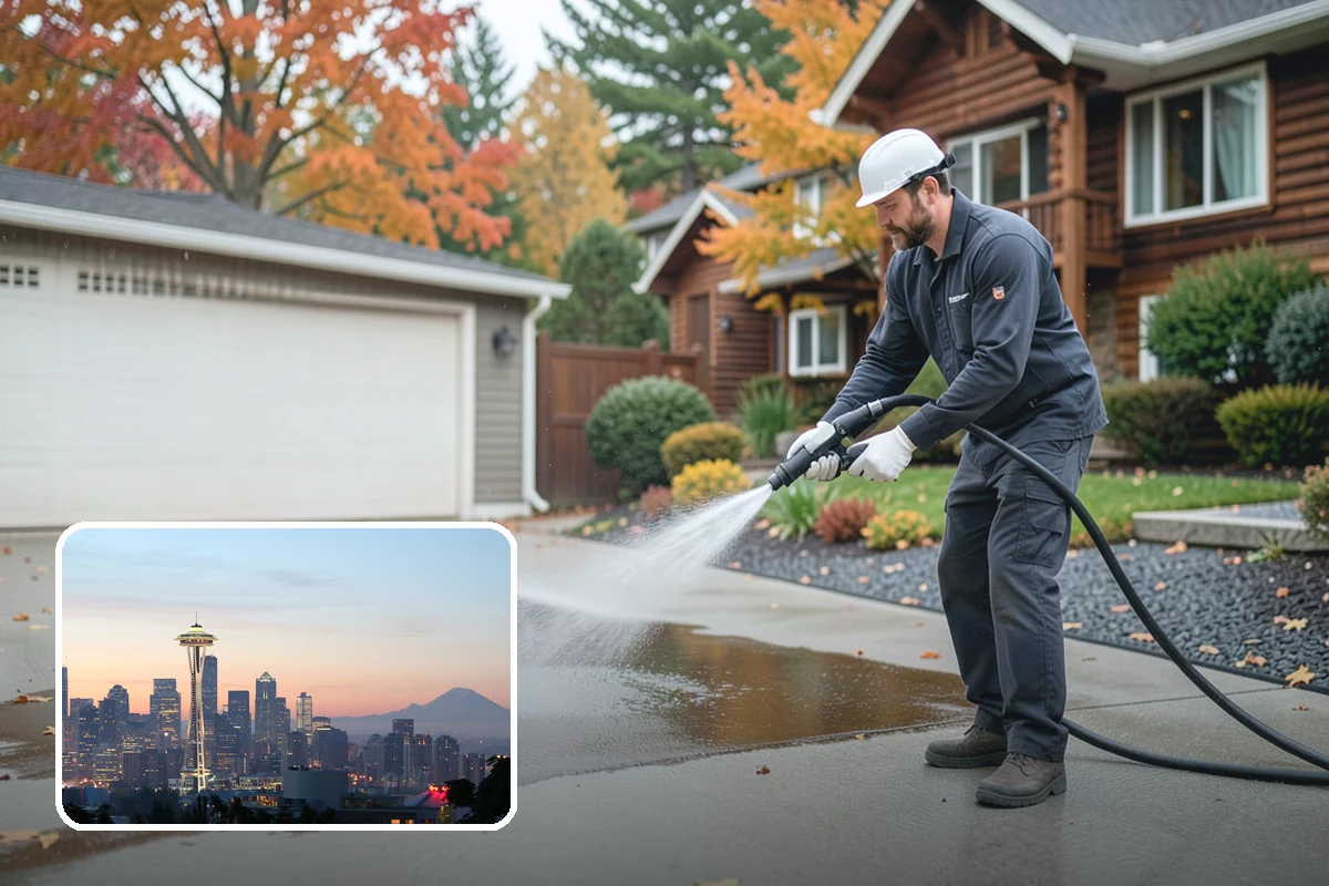 Fence Washing in Seattle, King County, WA - Removes the algae film that thrives on shaded PNW fence lines