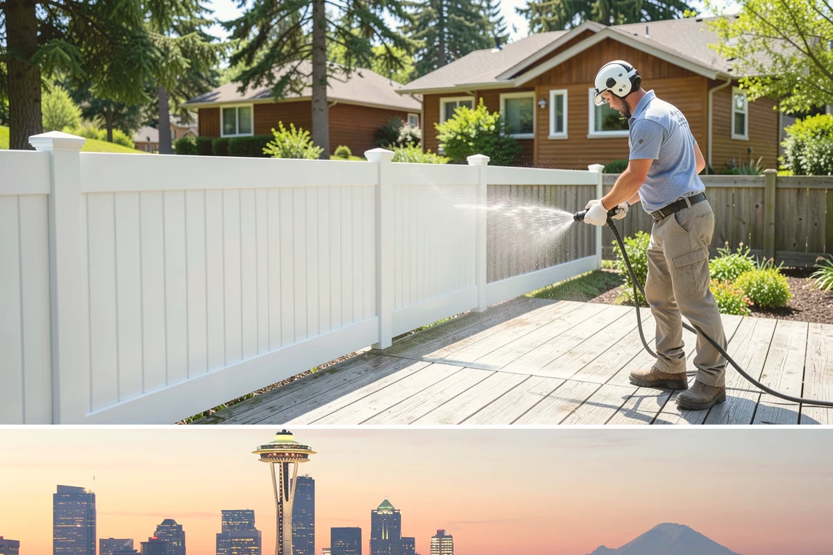 Fence Washing in Seattle, King County, WA - Late spring through early fall gives the boards time to dry between our frequent rain showers, making it the ideal window.