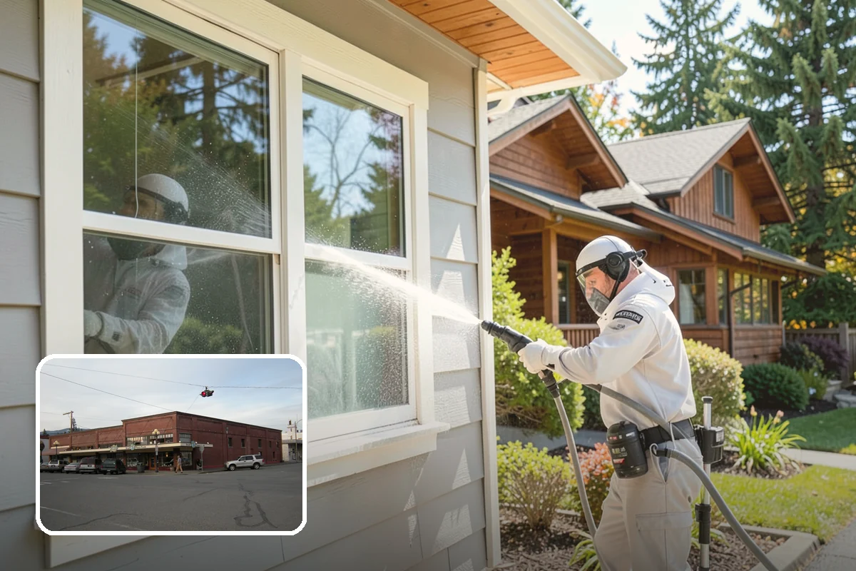 Fence Washing in Sedro-Woolley, Skagit County, WA - Removes the algae film that thrives on shaded PNW fence lines