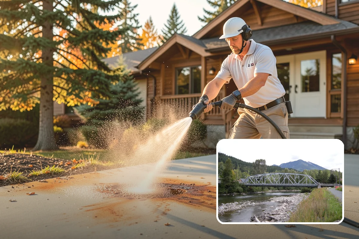 Fence Washing in Skykomish, King County, WA - Removes the algae film that thrives on shaded PNW fence lines