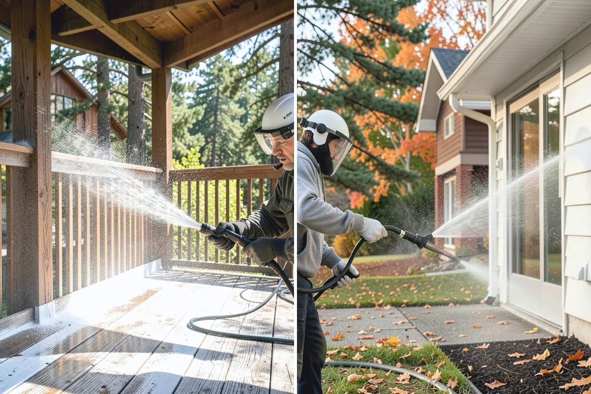 Fence Washing in Skykomish, King County, WA - Walk the fence line and identify wood, vinyl, or metal sections