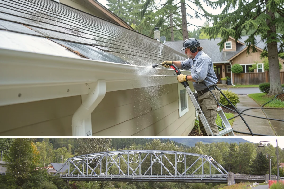 Fence Washing in Skykomish, King County, WA - Late spring through early fall gives the boards time to dry between our frequent rain showers, making it the ideal window.