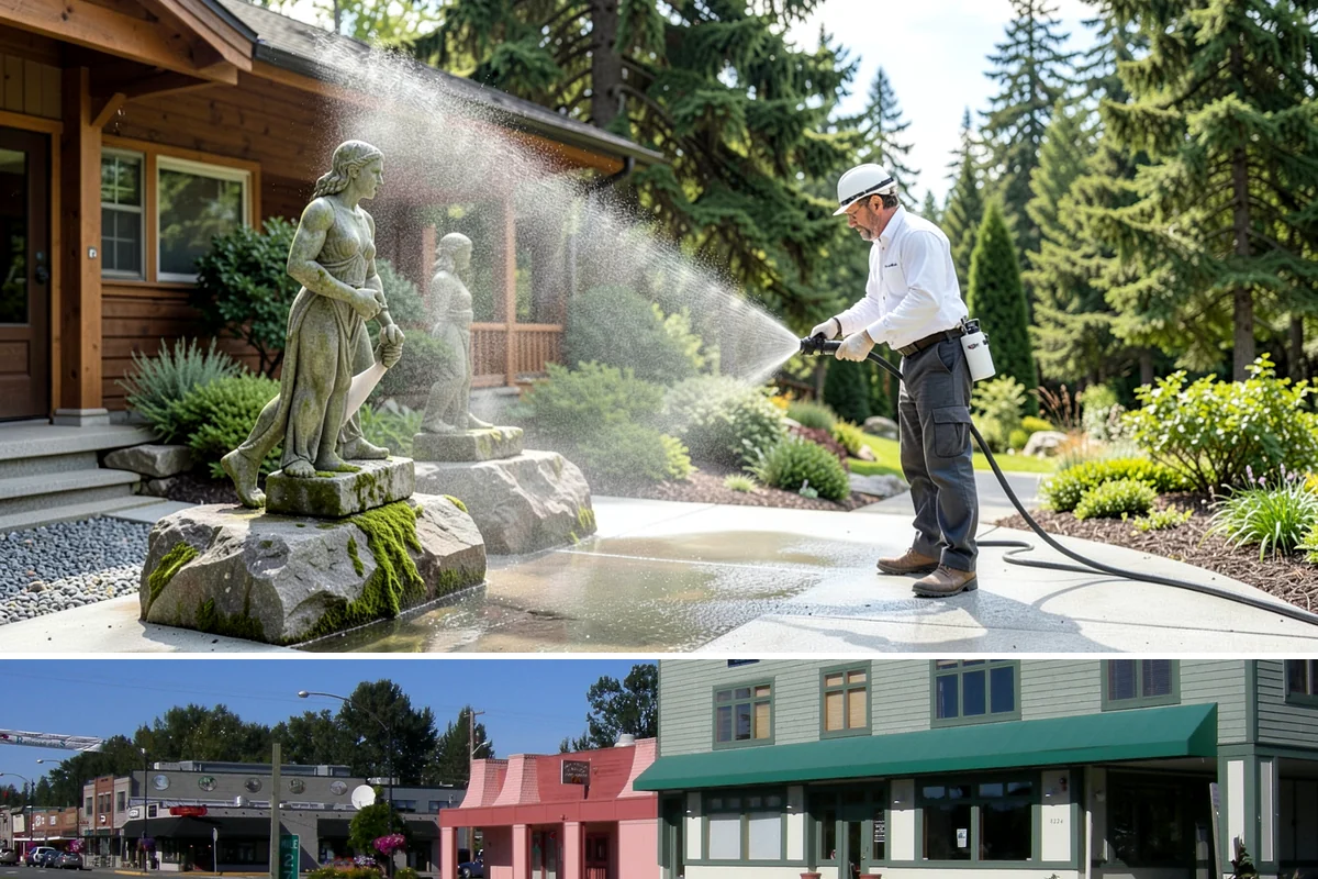Fence Washing in Snoqualmie, King County, WA - Late spring through early fall gives the boards time to dry between our frequent rain showers, making it the ideal window.