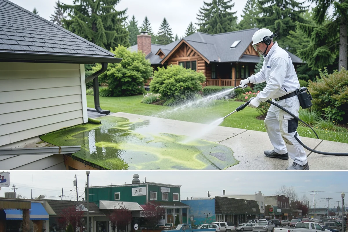 Fence Washing in Stanwood, Snohomish County, WA - Late spring through early fall gives the boards time to dry between our frequent rain showers, making it the ideal window.