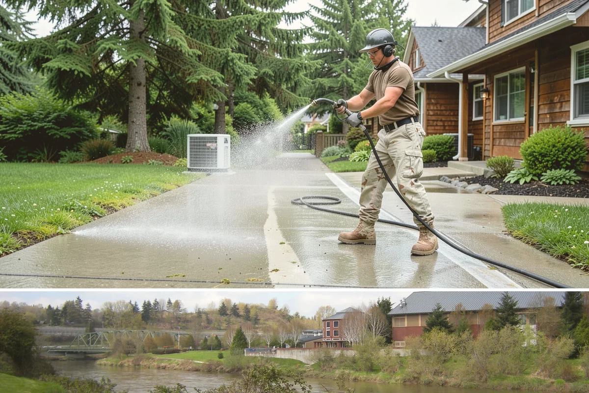 Fence Washing in Tukwila, King County, WA - Late spring through early fall gives the boards time to dry between our frequent rain showers, making it the ideal window.