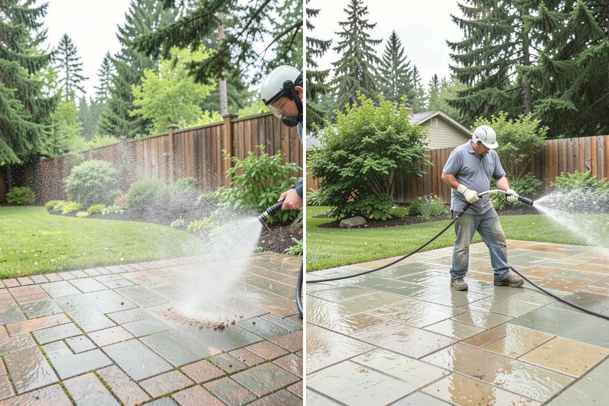 Fence Washing in Yarrow Point, King County, WA - Walk the fence line and identify wood, vinyl, or metal sections