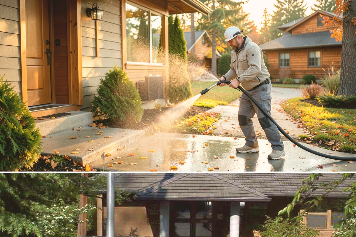Fence Washing in Yarrow Point, King County, WA - Late spring through early fall gives the boards time to dry between our frequent rain showers, making it the ideal window.