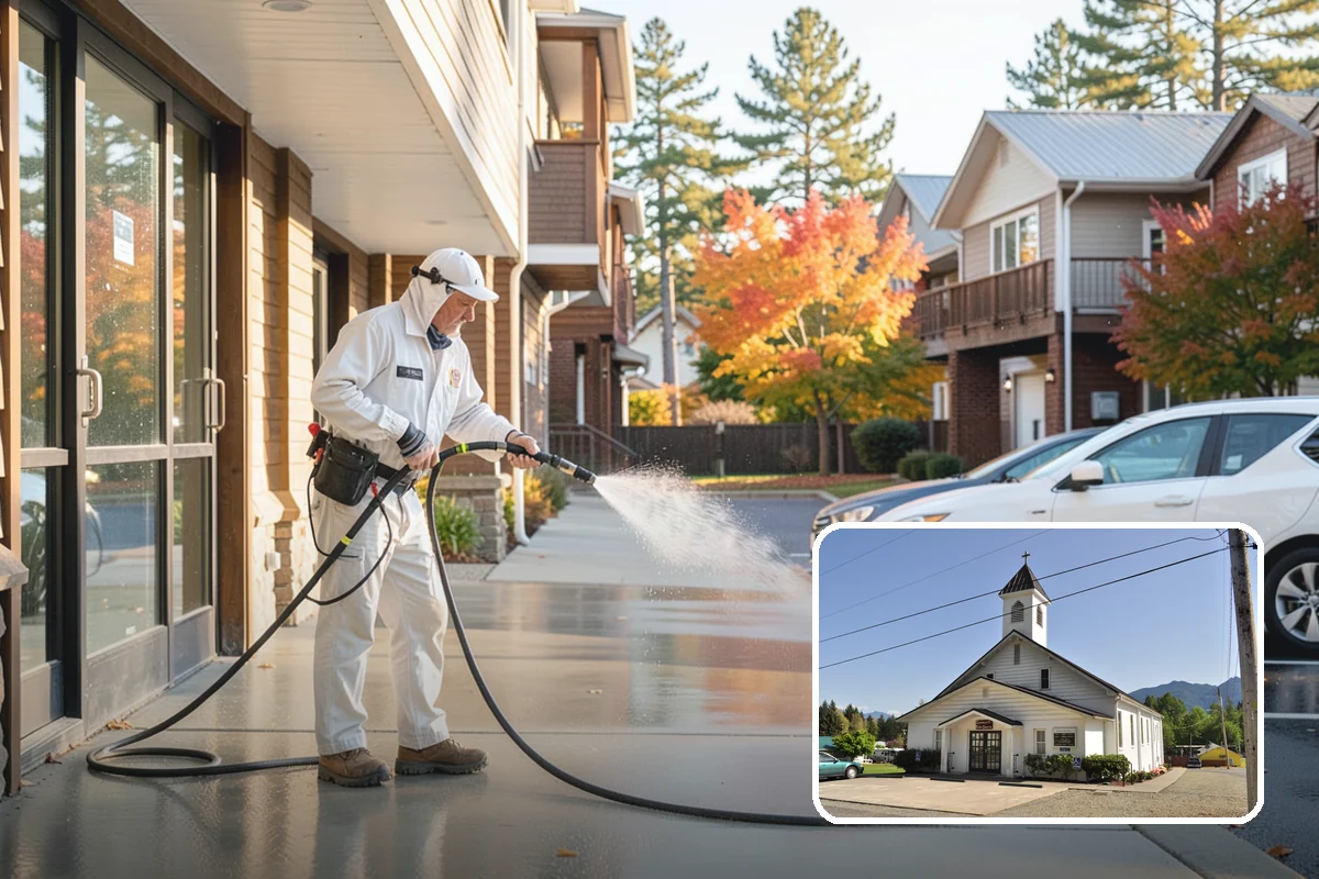 Fertilizer Stain Removal in Concrete, Skagit County, WA - Dissolves iron-based fertilizer staining at the source
