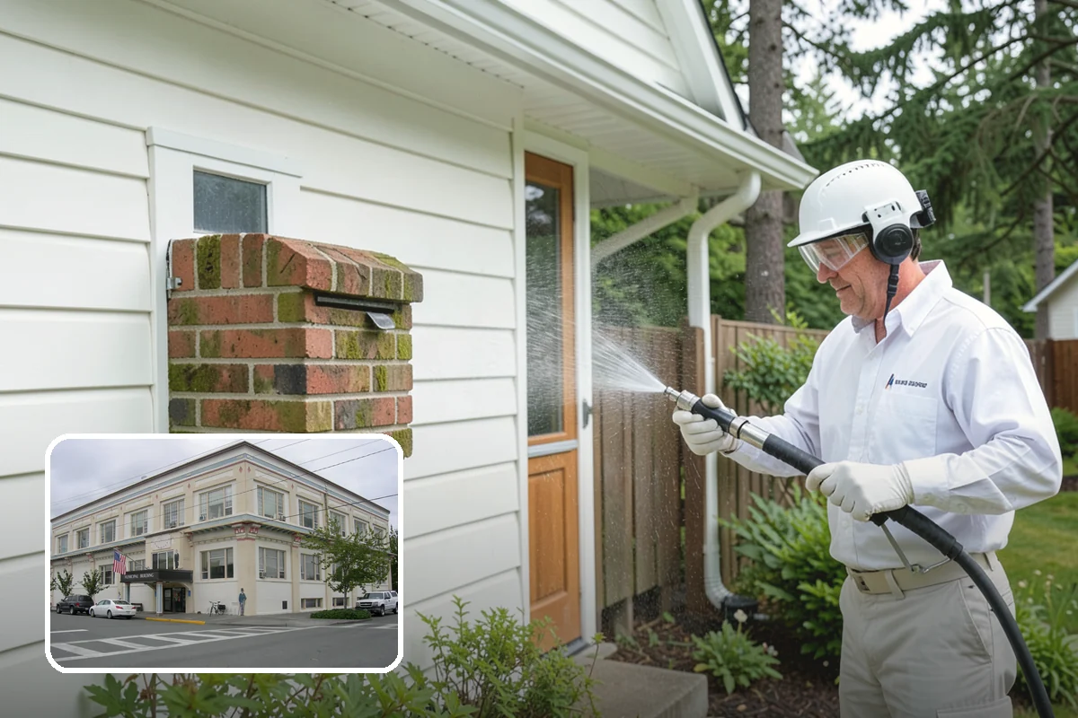 Fiber Cement Siding Washing in Anacortes, Skagit County, WA - Preserves factory paint and sealed board edges