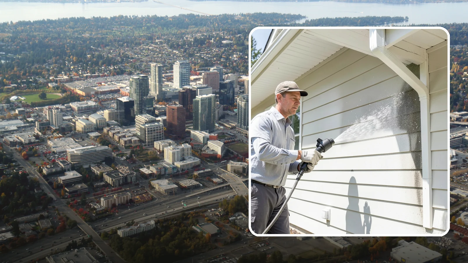 Fiber Cement Siding Washing in Bellevue, King County, WA - Fiber cement siding washing gently lifts mildew and grime from Hardie board while preserving its factory paint and sealed edges.
